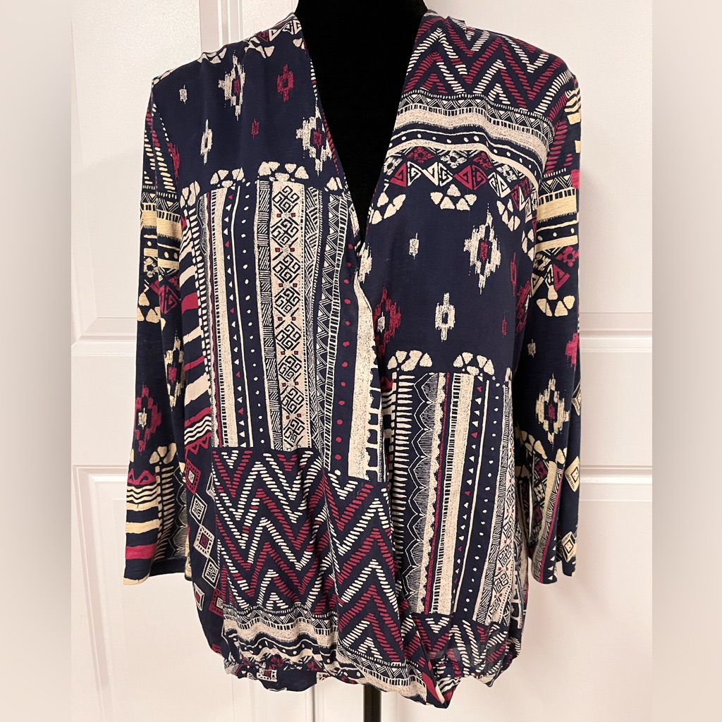 Lucky Brand Wrap Front Top